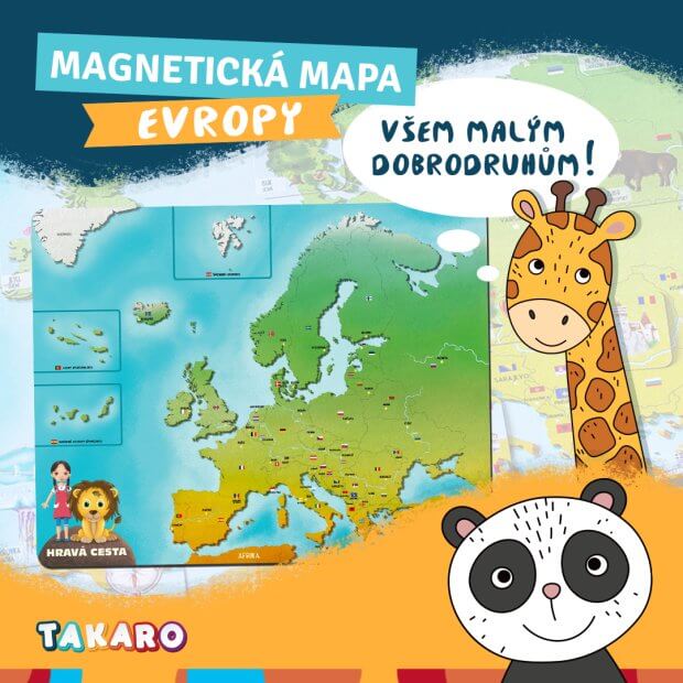 magnetická mapa pro děti