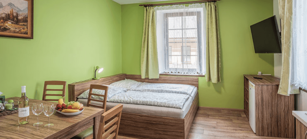 baby-friendly apartmány Vojtěška - zelený pokoj